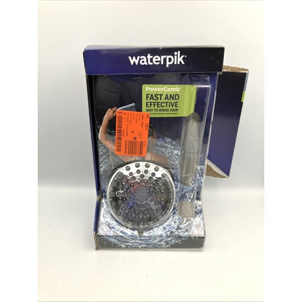 Waterpik 12 - spray 5 in. High PressureDual Shower Head Brushed Nickel INCOMPLETE - Long Island Liquidation