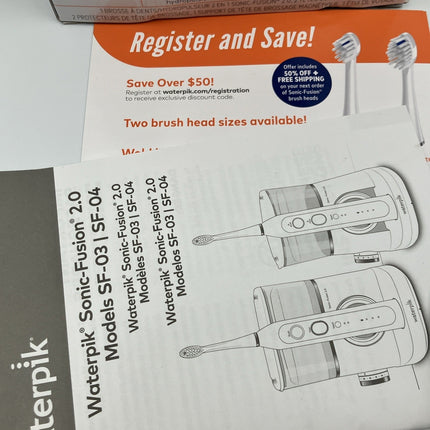 Waterpik Sonic - Fusion 2.0 Professional Flossing Toothbrush - 3 Modes & 2x Speed - Long Island Liquidation