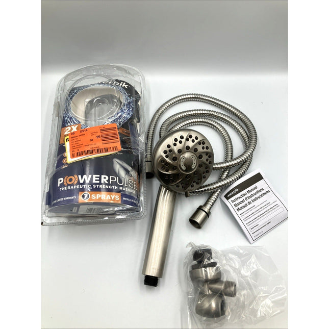 Waterpik Wall Mount Handheld Shower Head Brushed Nickel XDL - 769ME - Long Island Liquidation