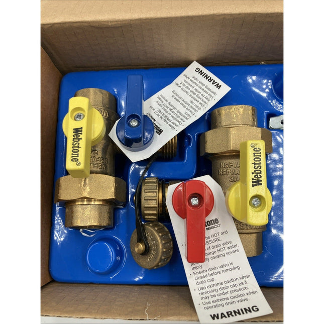 Webstone 3/4 in EXP Tankless Water Heater Service Valve Kit H - 42443WPR - R - Long Island Liquidation