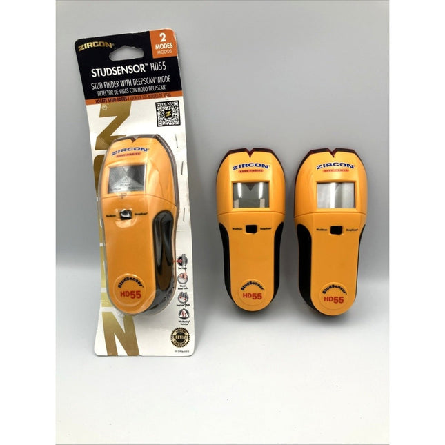 Zircon StudSensor HD55 Stud Finder - Yellow lot of 3 - Long Island Liquidation