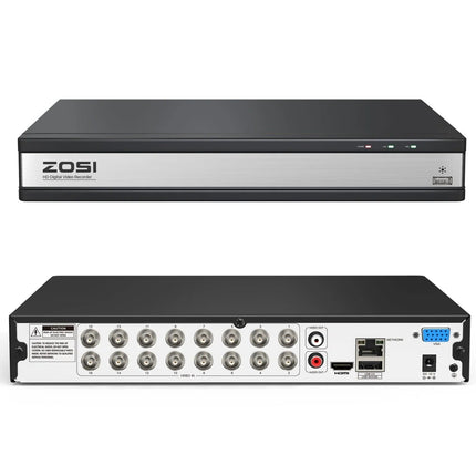 ZOSI 16 Channel 1080p DVR Hard Drive 2TB + 4pack 1080P Security Camera | H.265+ - Long Island Liquidation