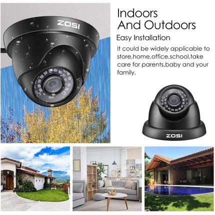 ZOSI 16 Channel 1080p DVR Hard Drive 2TB + 4pack 1080P Security Camera | H.265+ - Long Island Liquidation
